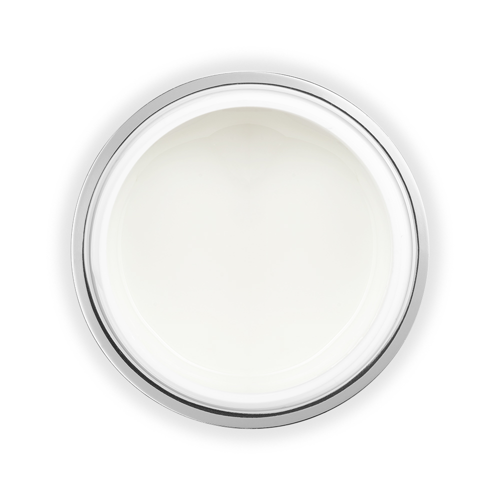 Photo de la couleur du soufflé milk blanc laiteux hautement pigmenté. vendu par musa nails france