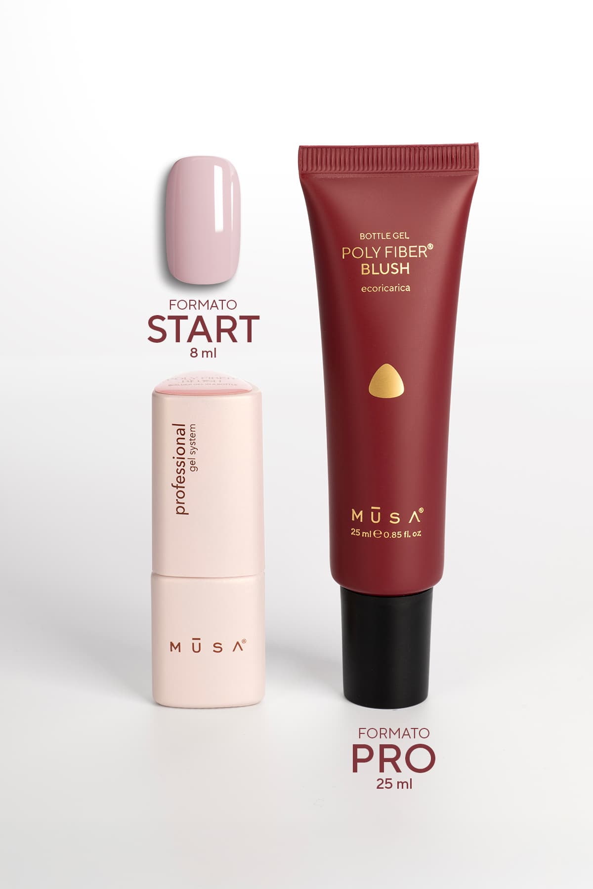 Photo du poly fiber blush et de sa recharge