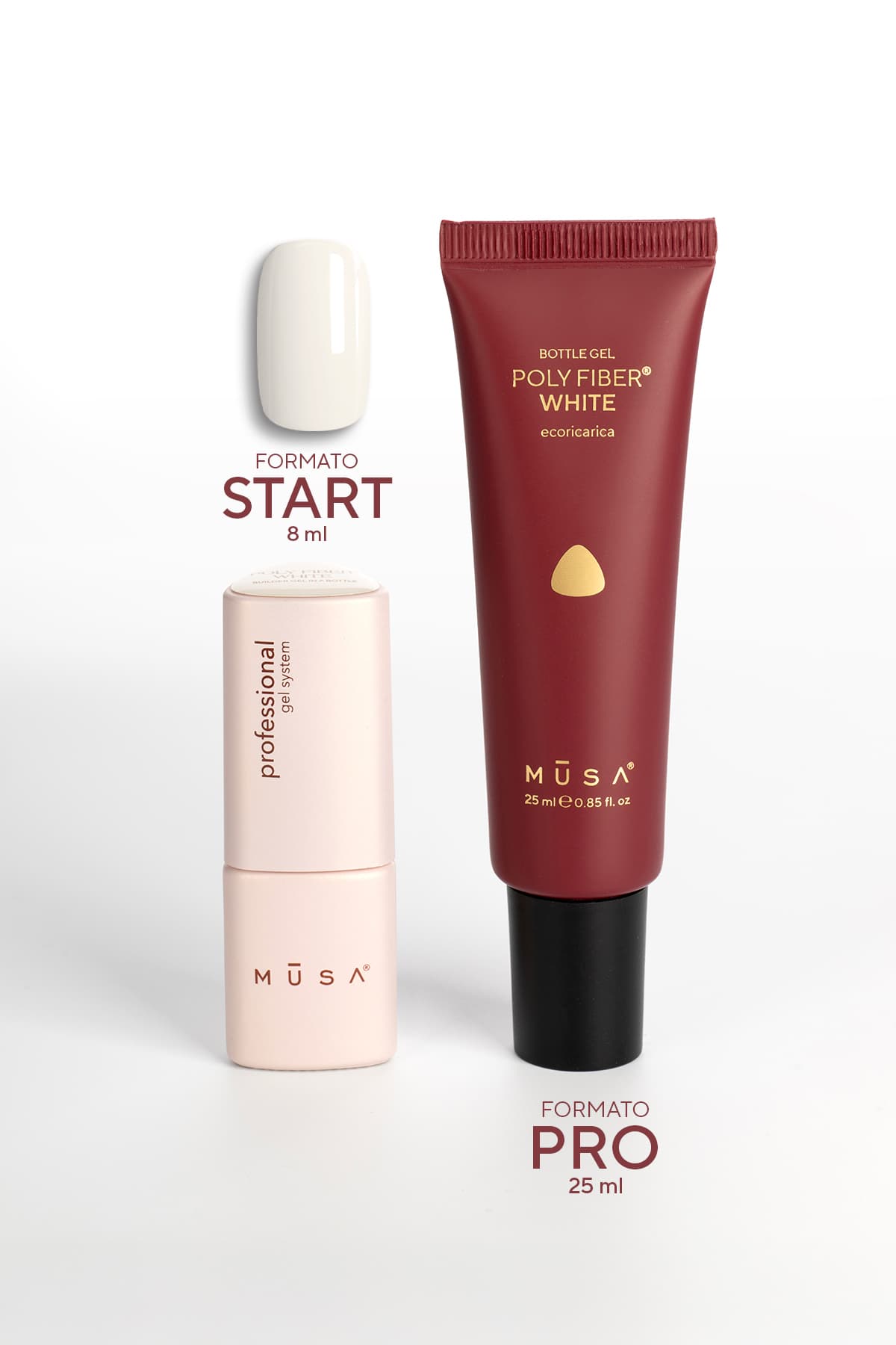 Photo du poly fiber white et de sa recharge